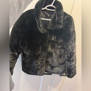 Saks Fifth Avenue Black Teddy Jacket